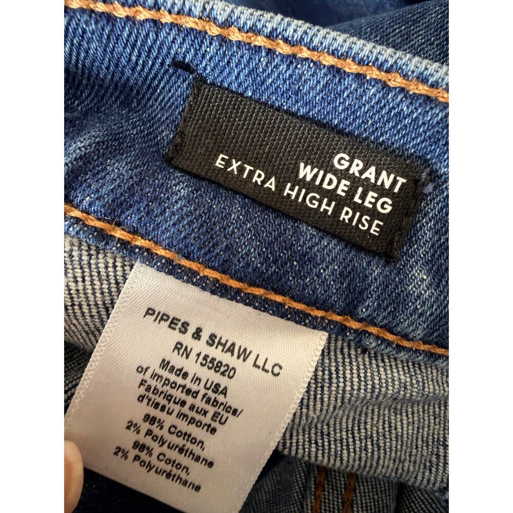 Veronica Beard Wide Leg Raw Hem Denim 28 EUC - Picture 3 of 5